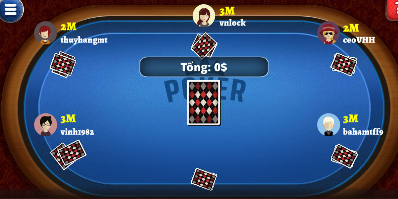 Poker 5 cây sẽ có những tay bài phổ biến nào?