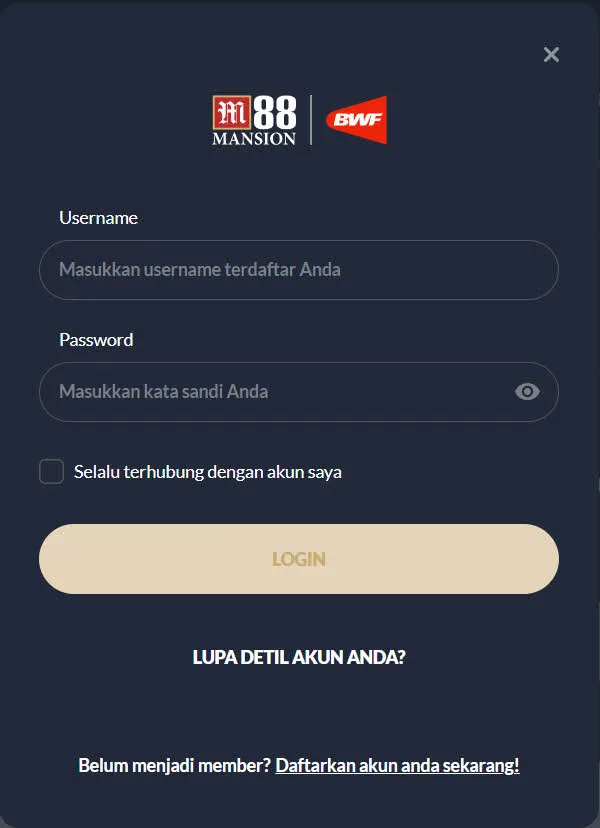 Petunjuk tentang langkah paling sederhana untuk masuk ke m88