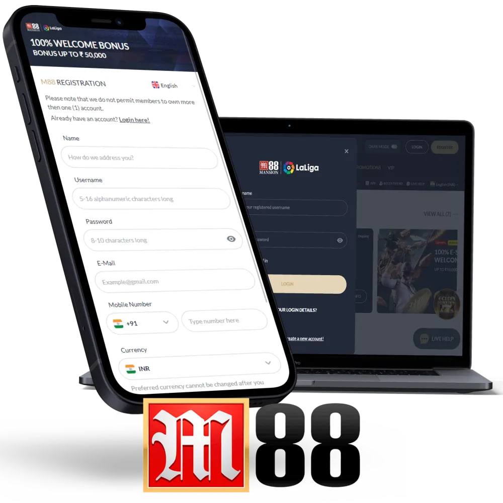 Register M88 india