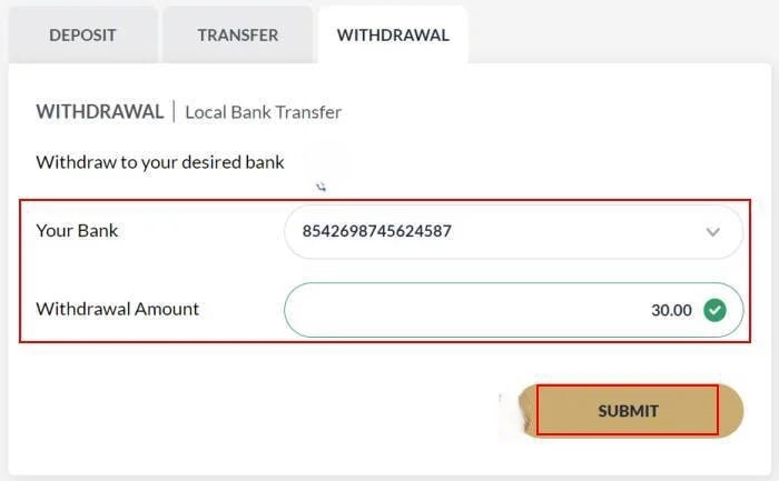 Withdraw process m88